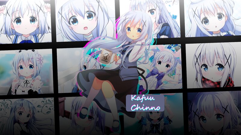 Anime Girl with Silver Hair — White, Calm, Digital Art, Mug