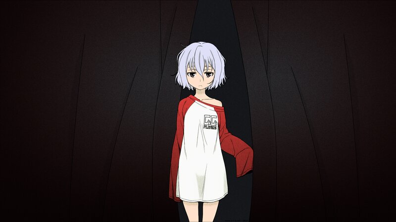 Anime Girl with Silver Hair — White, Dramatic, T-shirt