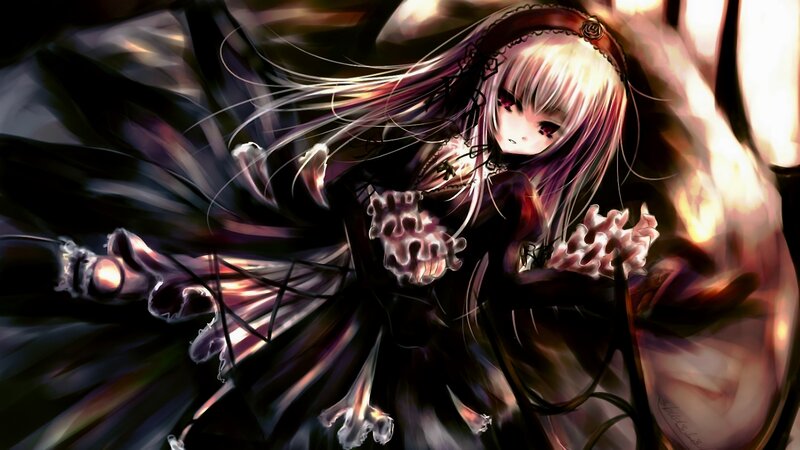 anime girl with skeletal hands