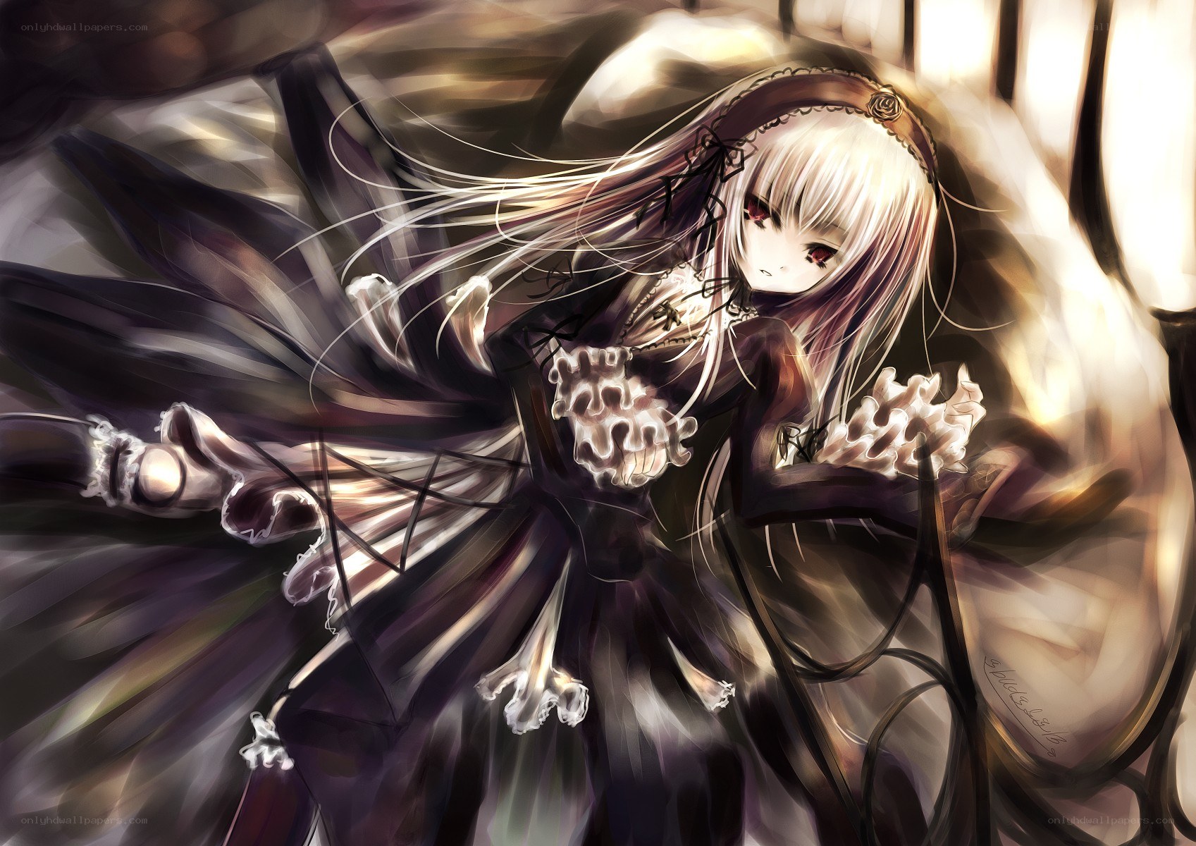 anime girl with skeletal hands