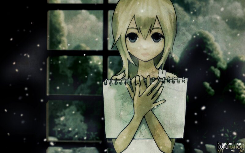 anime girl with sketchbook