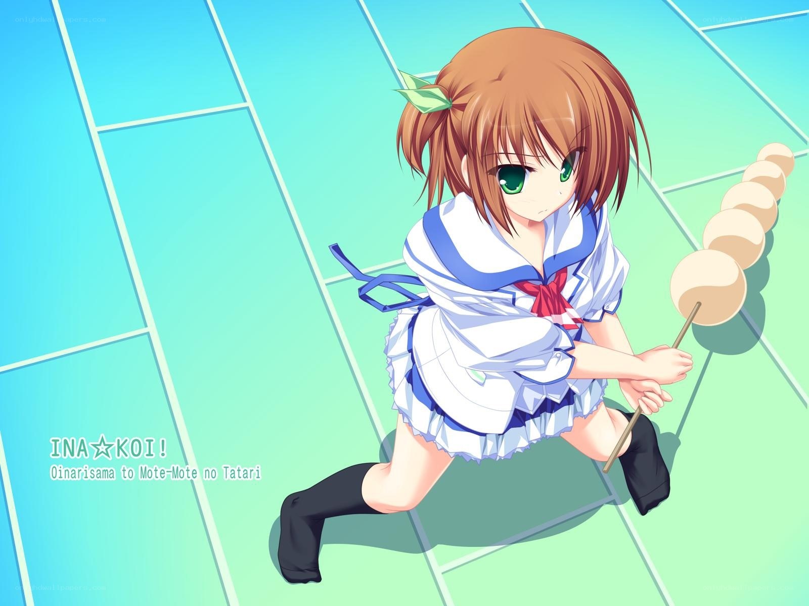 Anime girl with skewer