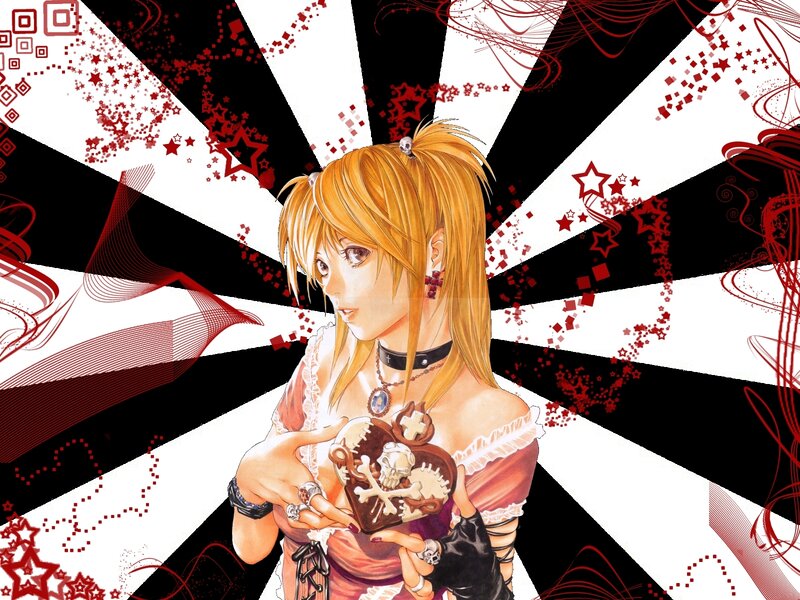 anime girl with skull pendant
