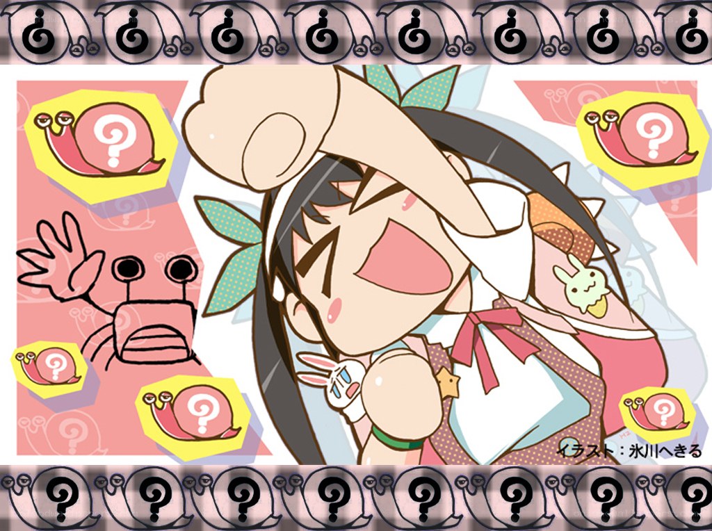 anime girl with snails