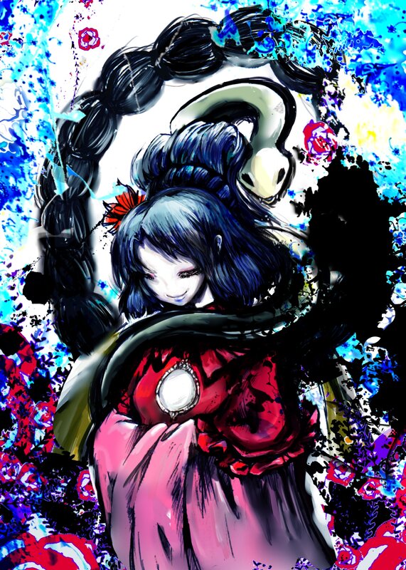 Anime girl with snake