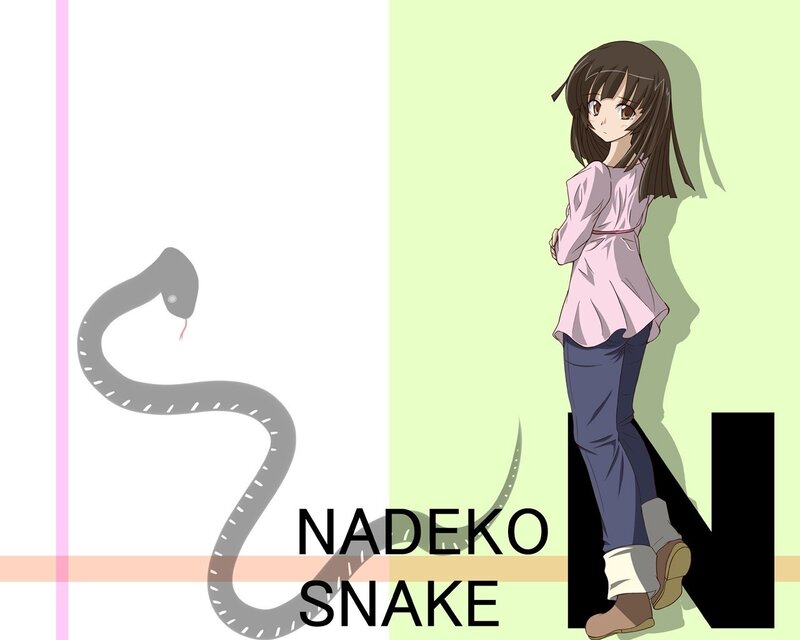 Anime girl with snake illustration