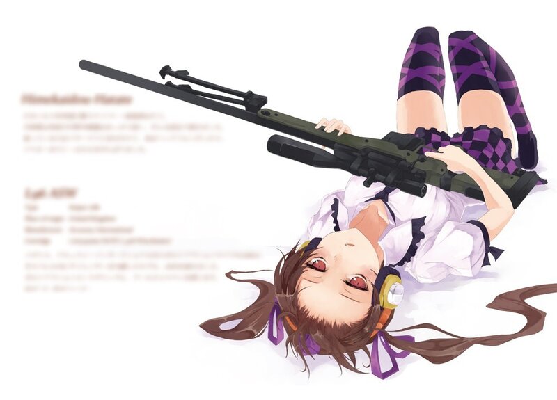 anime girl with sniper rifle