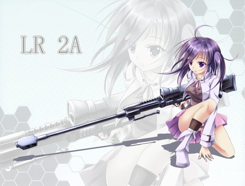 Anime girl with sniper rifle