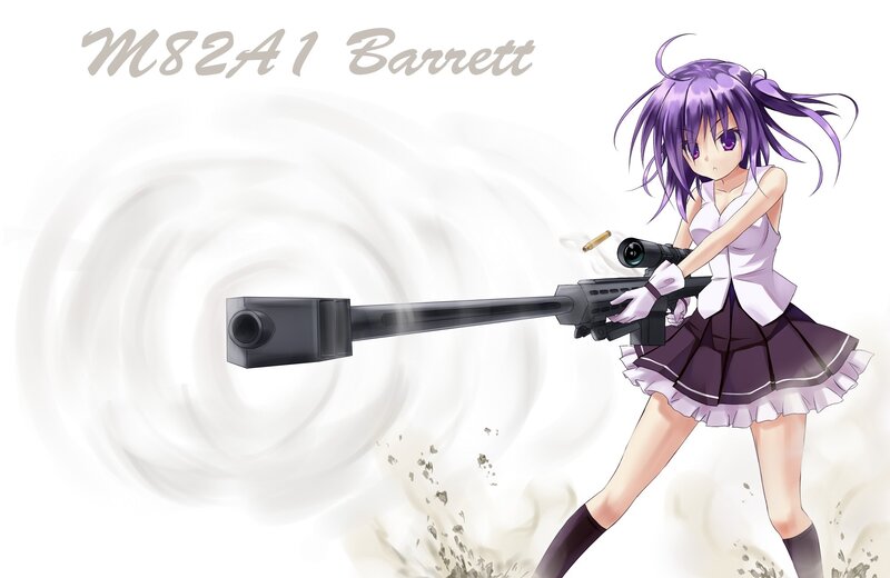 Anime girl with sniper rifle