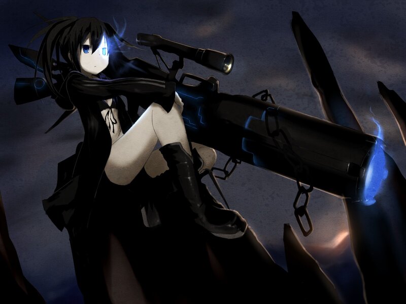 Anime girl with sniper rifle
