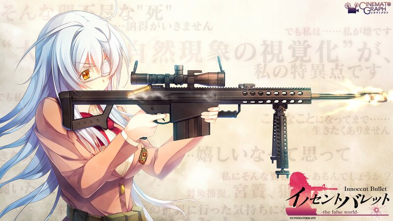 Anime girl with sniper rifle
