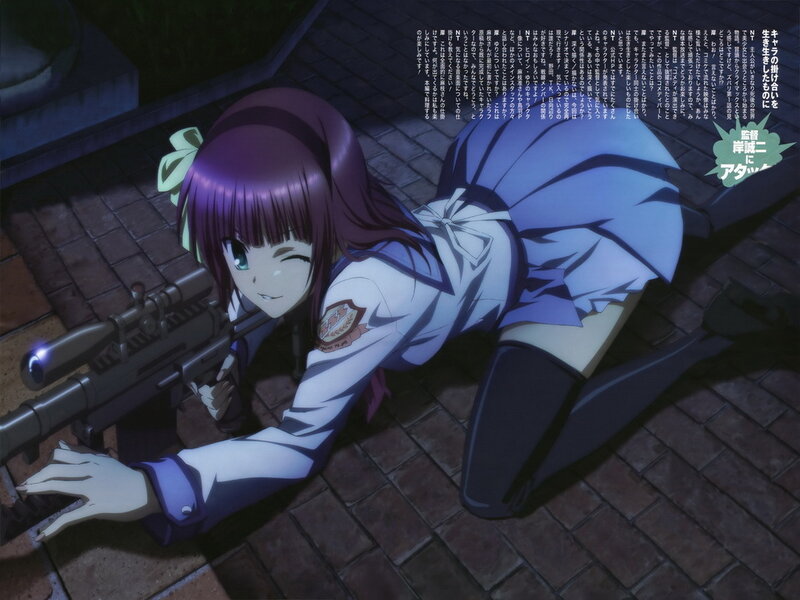 Anime girl with sniper rifle
