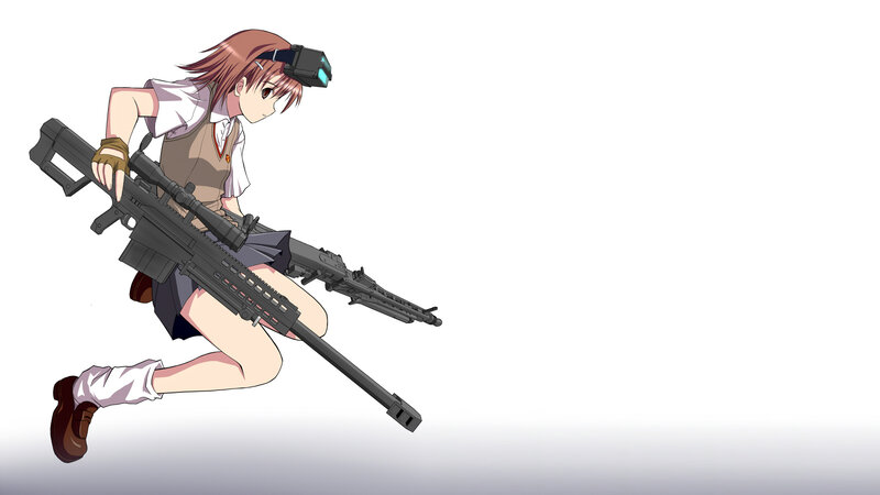 anime girl with sniper rifles