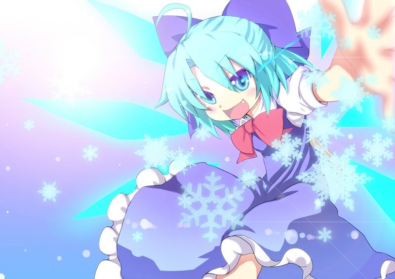 anime girl with snow magic