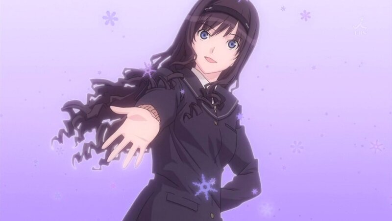 anime girl with snow magic
