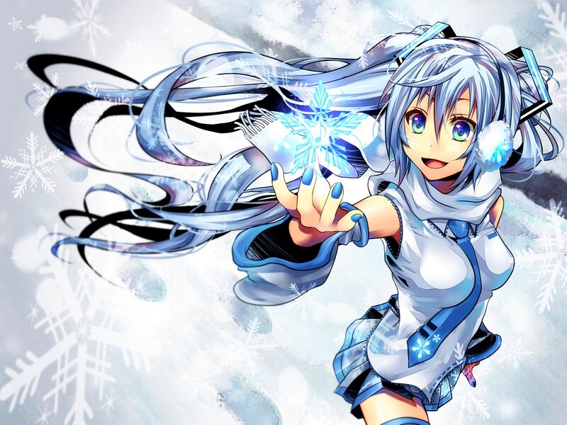 Anime Girl with Snowflake