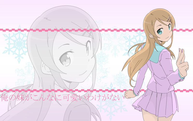 Anime girl with snowflakes