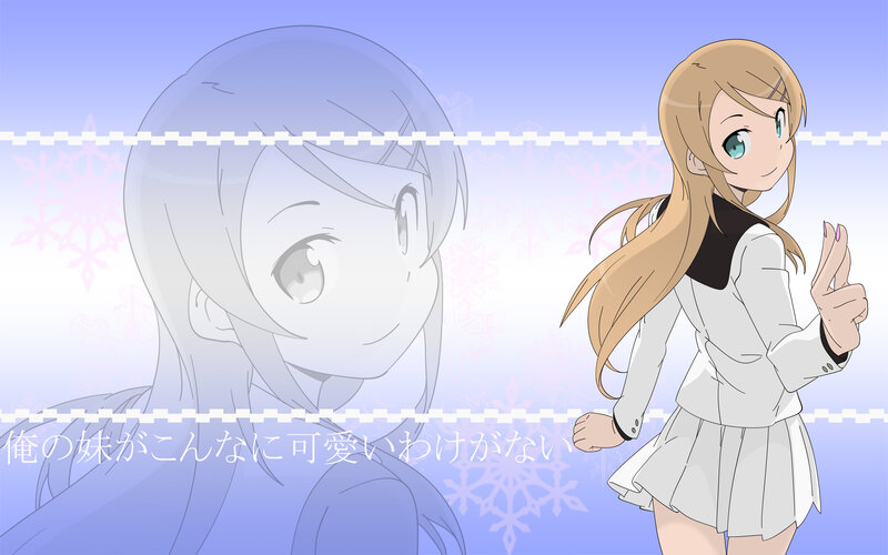 Anime girl with snowflakes