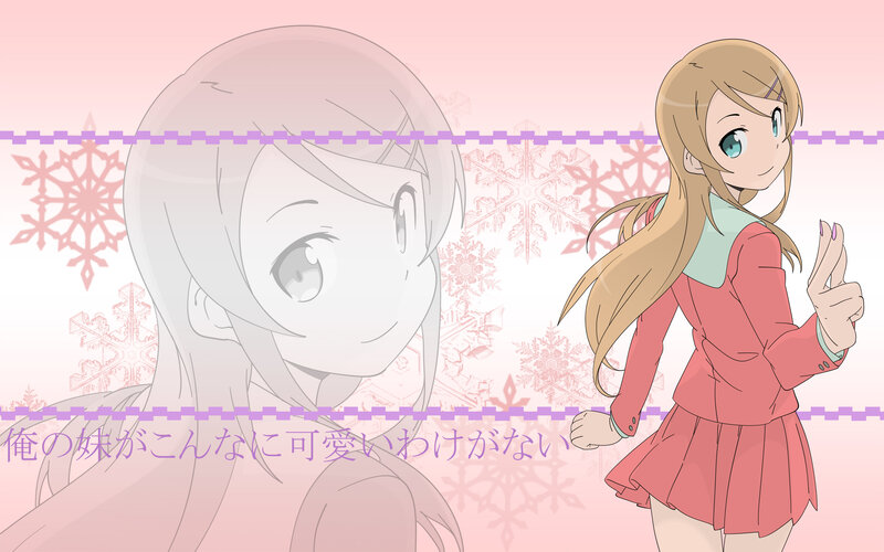 Anime girl with snowflakes