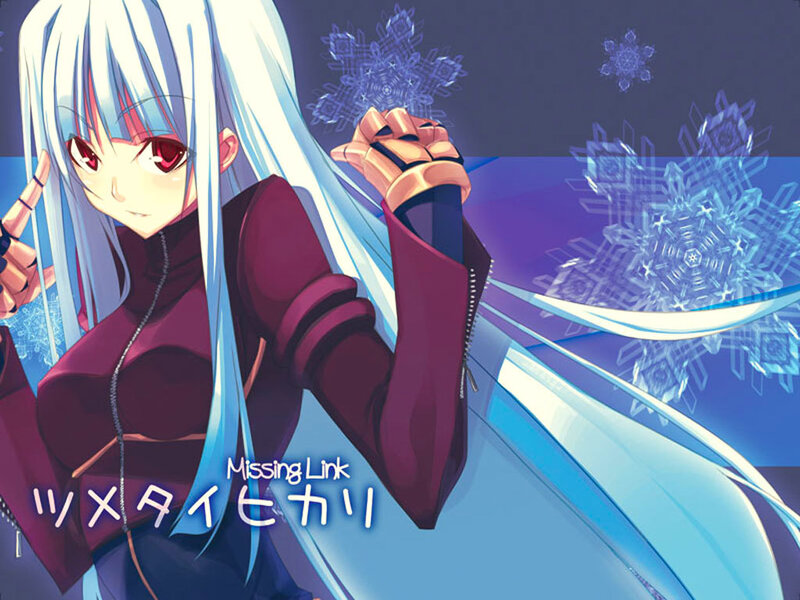 Anime girl with snowflakes