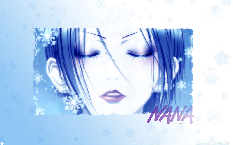 Anime girl with snowflakes