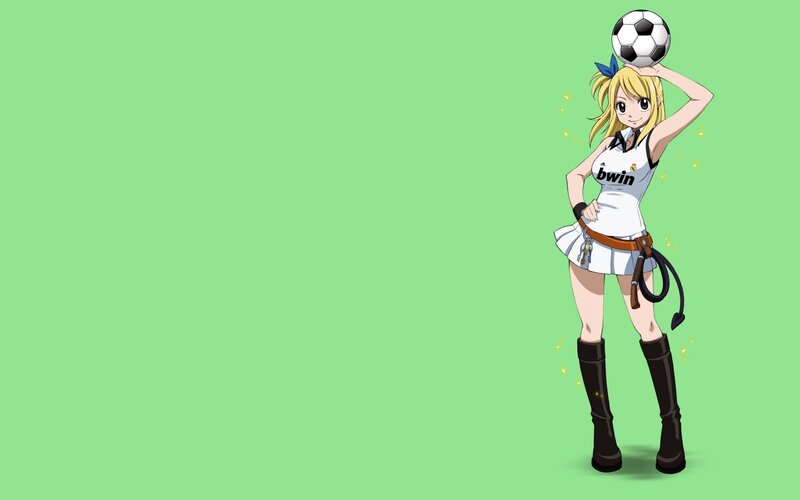 anime girl with soccer ball