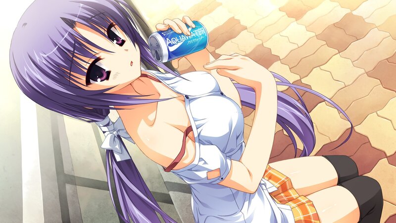 anime girl with soda can