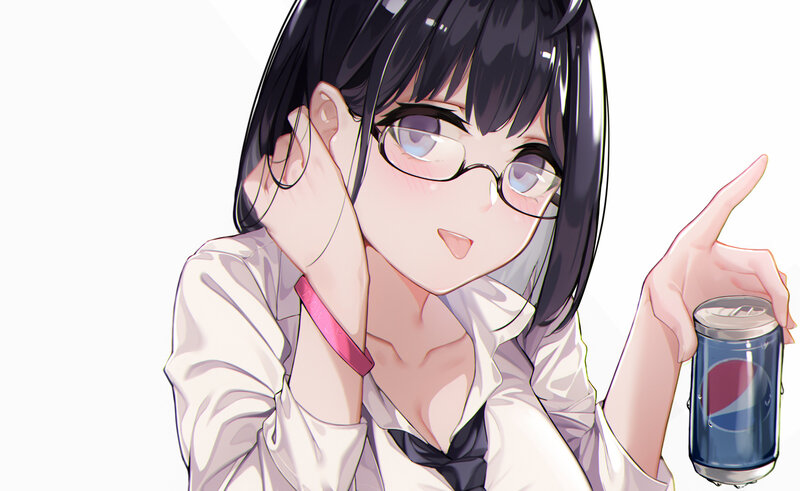 Anime Girl with Soda