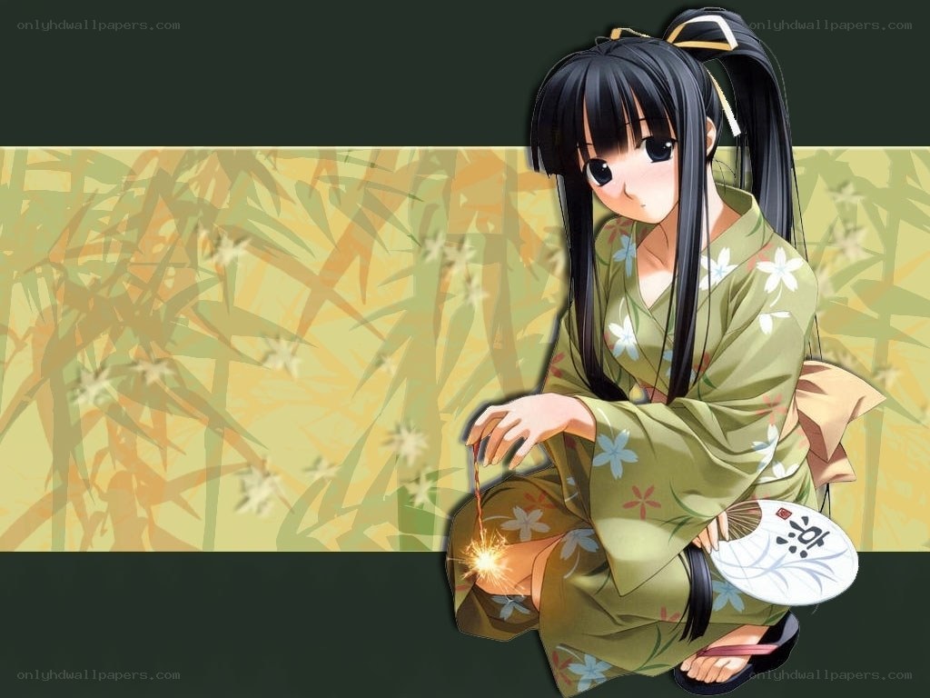 anime girl with sparkler