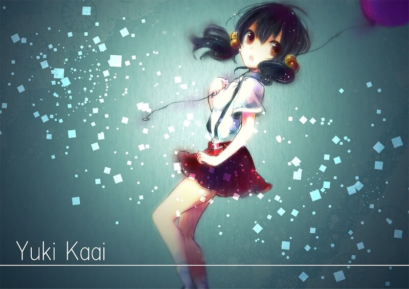 Anime girl with sparkles