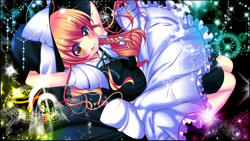 anime girl with sparkles