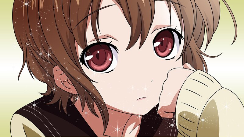 anime girl with sparkles