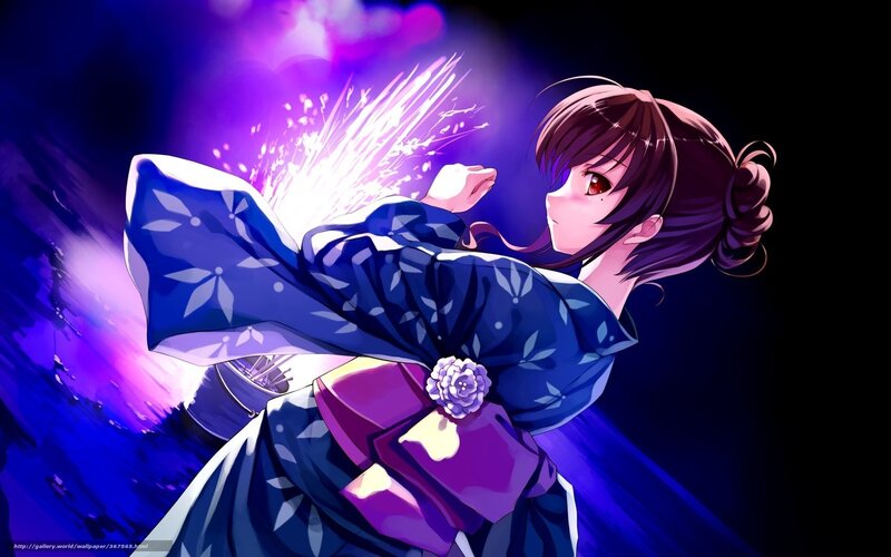 anime girl with sparkles