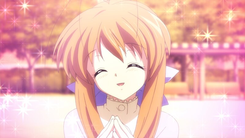 anime girl with sparkles