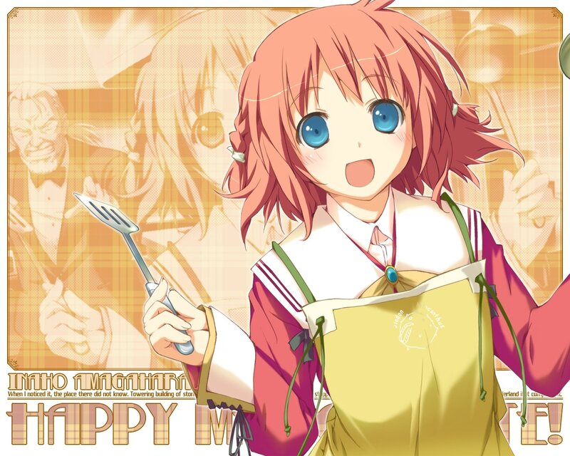 Anime girl with spatula