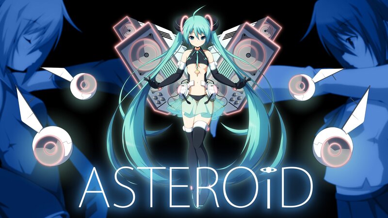 Anime Girl with Speakers — Blue