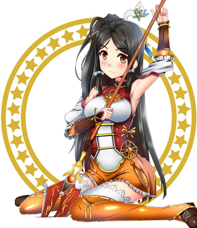 anime girl with spear