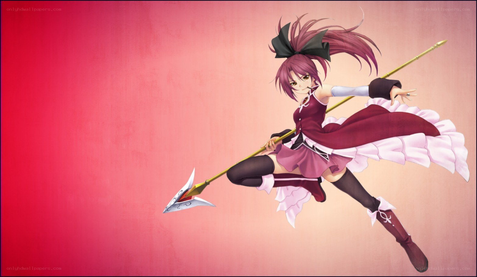 anime girl with spear