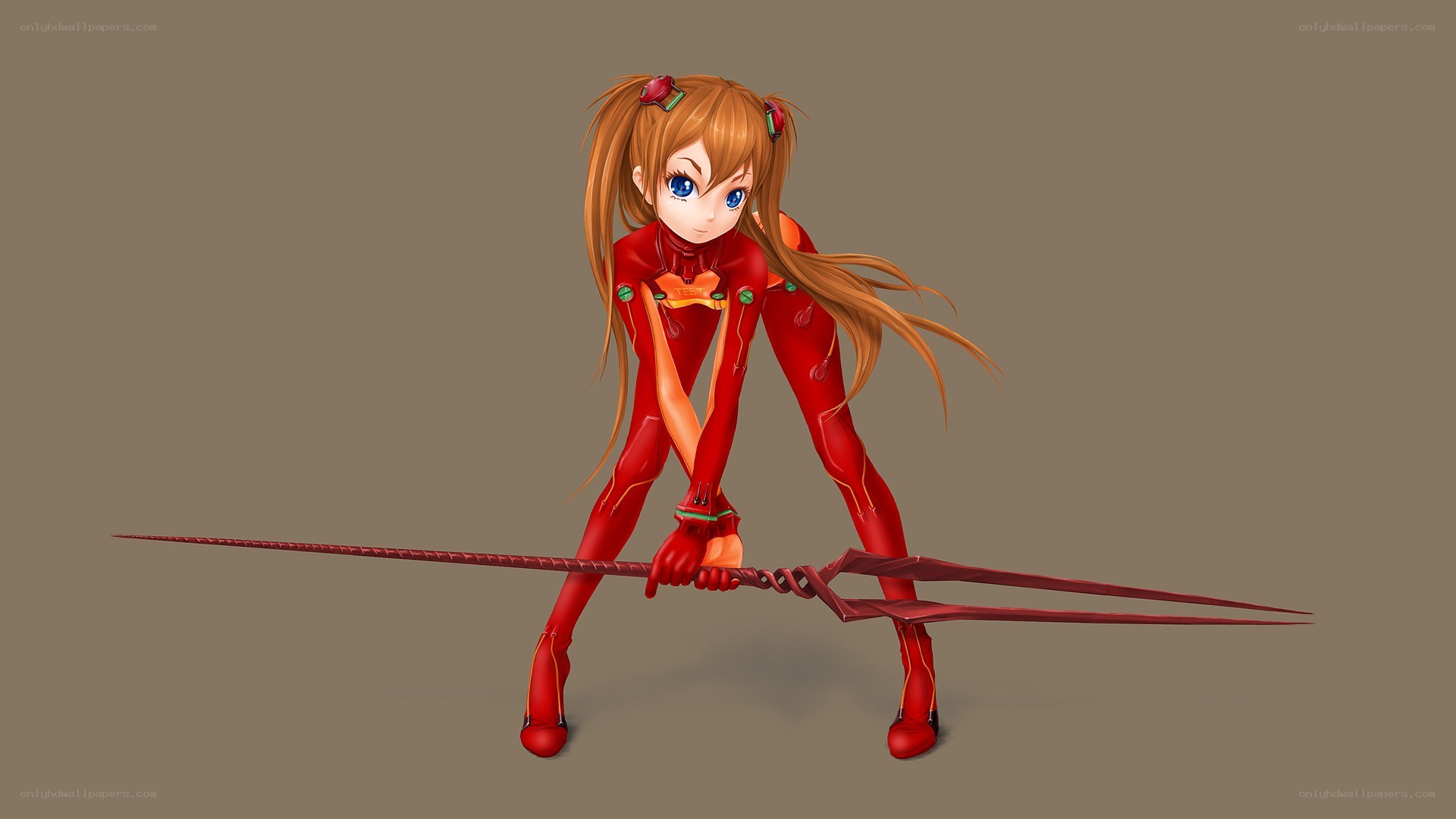 anime girl with spear