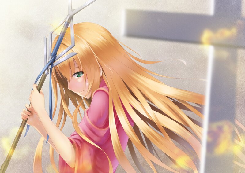 Anime girl with spear