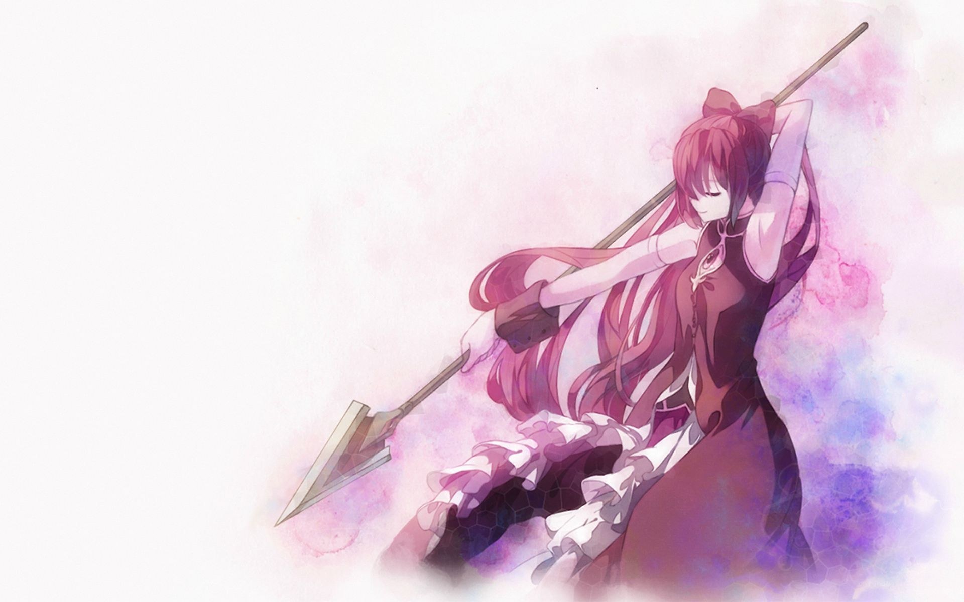 anime girl with spear