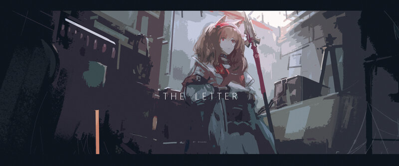 Anime Girl with Spear — Gray, Dramatic