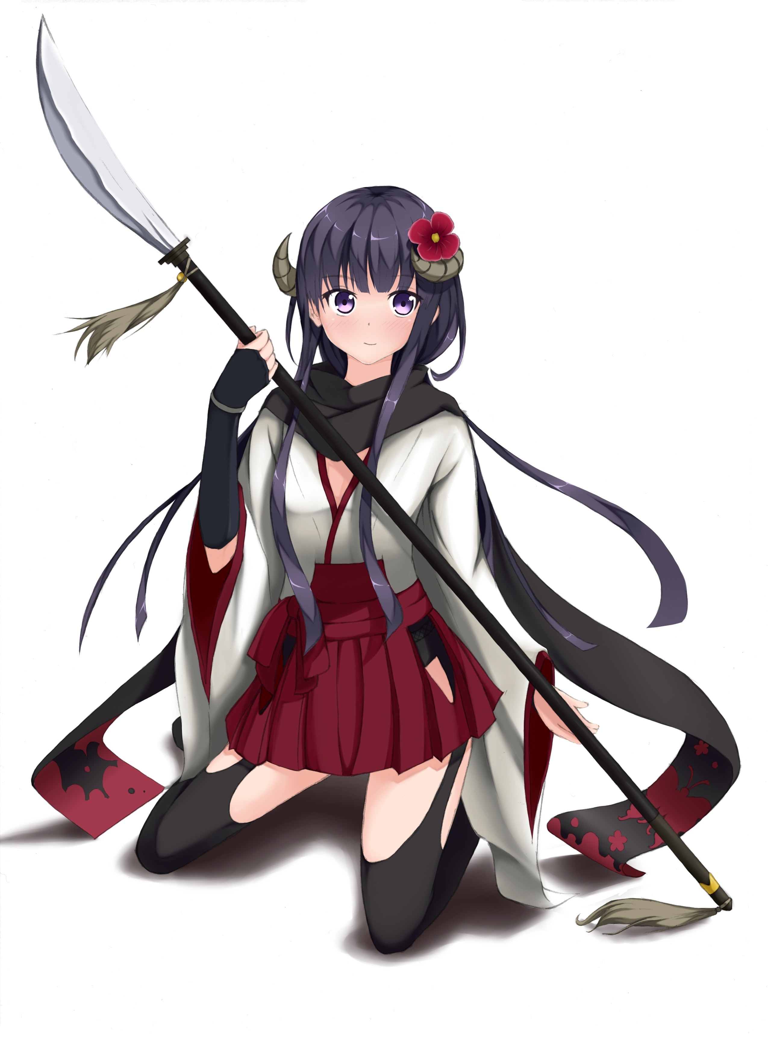 anime girl with spear