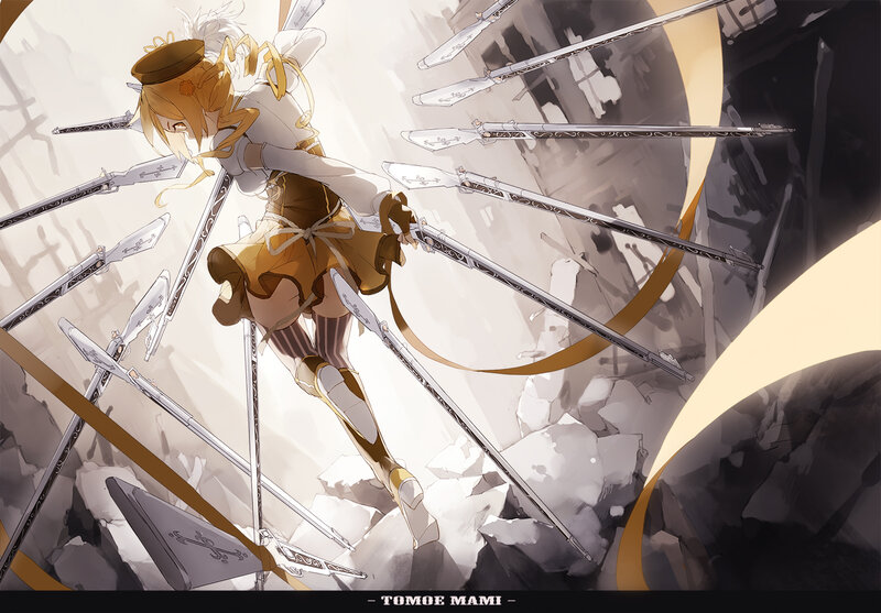 Anime Girl with Spears — White