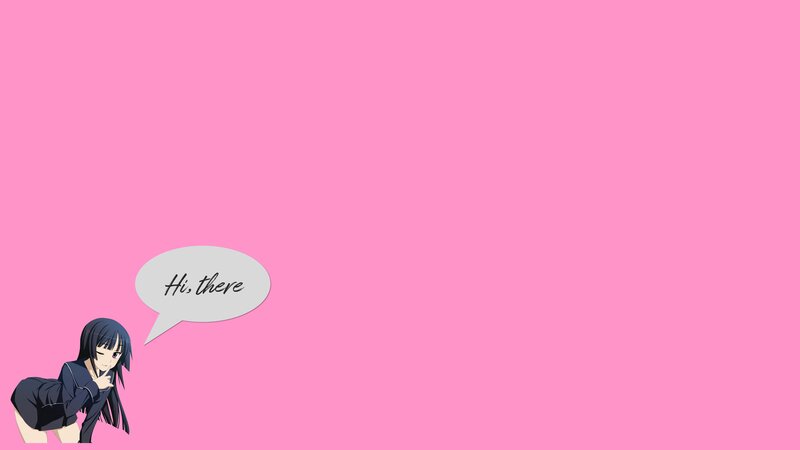Anime Girl with Speech Bubble — Pink