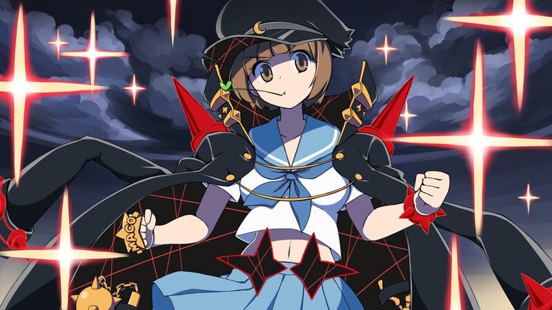 Anime Girl with Spider Legs — Blue