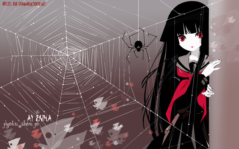 Anime Girl with Spiderweb