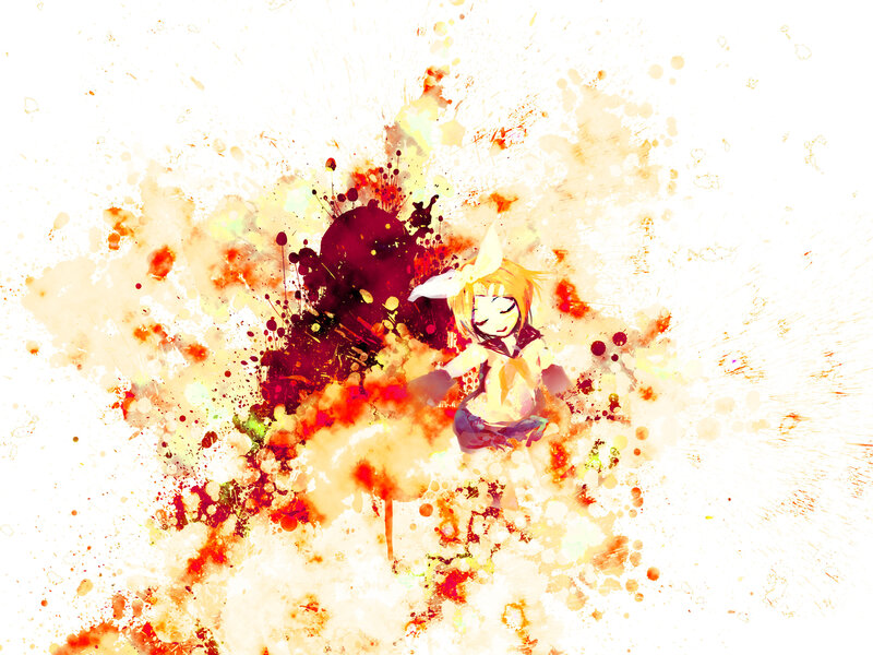Anime Girl with Splatters