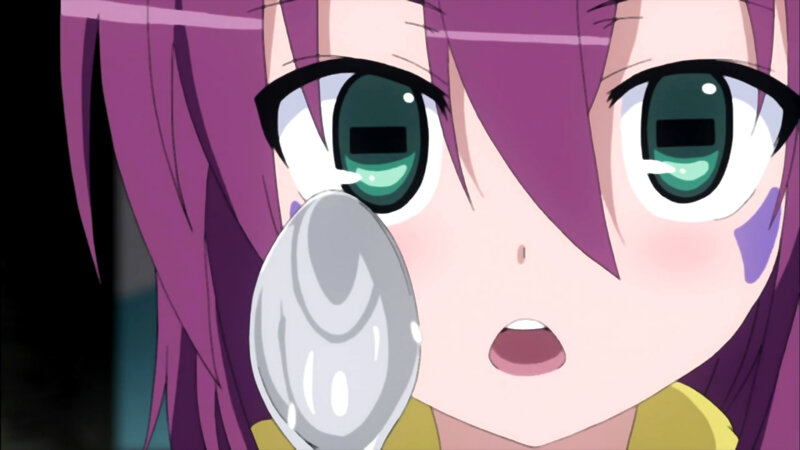 anime girl with spoon