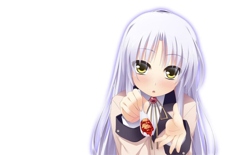 anime girl with spoon
